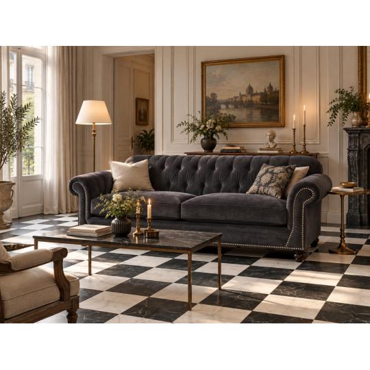elegantna obyvacka jedinecny caluneny nabytok pohovka navrh vyroba seda zamat chesterfield obciansky .jpg